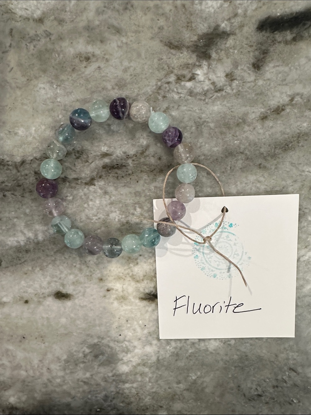 Reiki Infused Fluorite Natural Stone Beaded Bracelet
